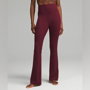 Lululemon Flare Burgundy Leggings